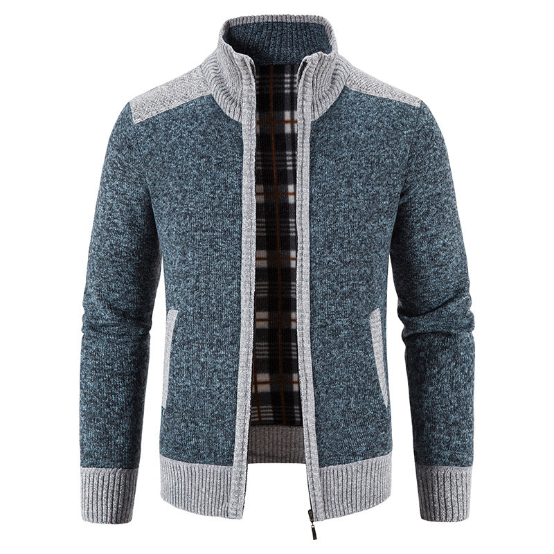 Herren Strickjacke mit modernem Reißverschluss R&B