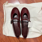 Damen Ballerinas mit elegantem Riemchenverschluss und glänzendem Obermaterial R&B