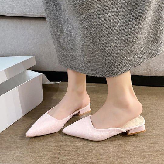 Damen elegante Spitzenschuhe mit offenem Fersenbereich R&B