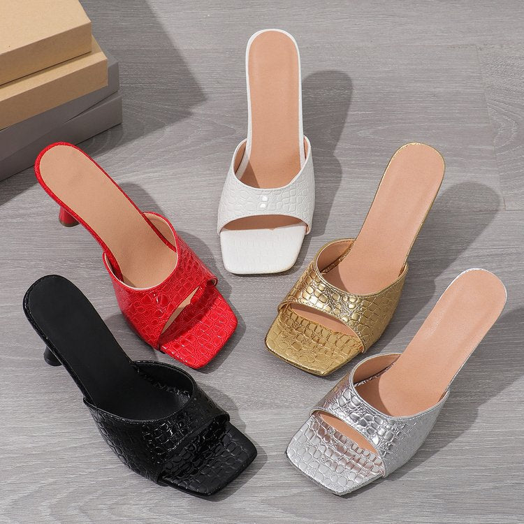Damen Elegante und modische Mules mit Absatz