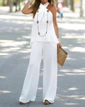 Damen Elegantes und luftiges Ensemble mit weitem Bein