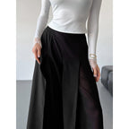 Damen Elegante lange Hose mit seitlichen Schlitzen und fließendem Schnitt R&B