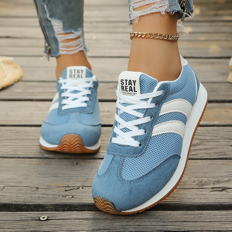 Damen Sportliche Sneakers mit atmungsaktiver Mesh-Oberfläche R&B
