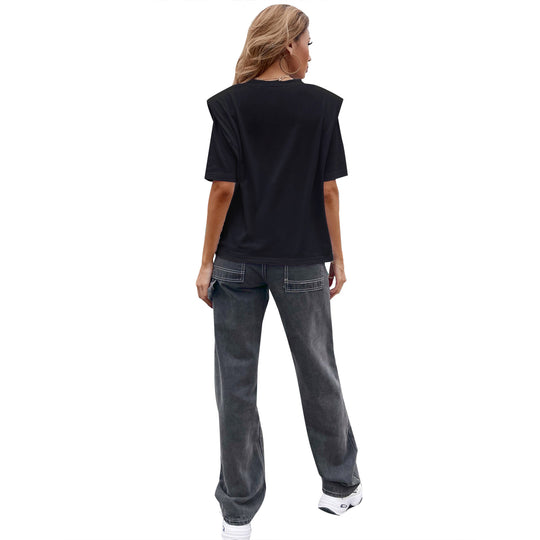 Damen T-Shirt mit modischem New York Druck und lässigem Schnitt R&B