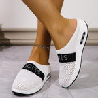 Damen Sportliche Slip-On Sneakers mit atmungsaktivem Obermaterial und dämpfender Sohle R&B