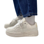 Damen Schnürsneakers mit trendigem, texturiertem Obermaterial von