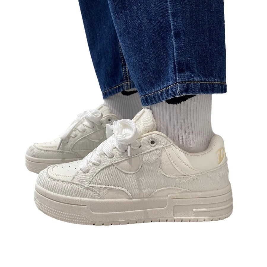 Damen Schnürsneakers mit trendigem, texturiertem Obermaterial von