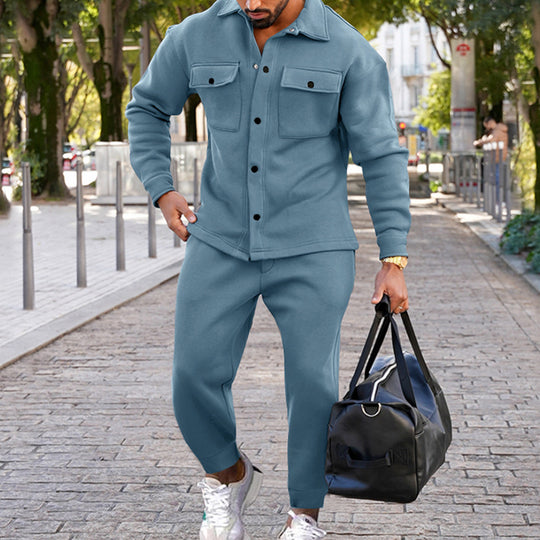 Herren Modischer Freizeitanzug mit stilvollen Brusttaschen und praktischen Details R&B