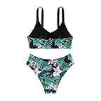 Damen Bikini mit floralem Design und verstellbaren Trägern R&B