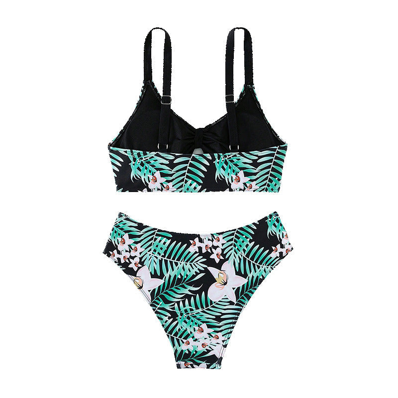 Damen Bikini mit floralem Design und verstellbaren Trägern R&B
