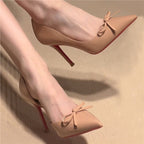 Damen spitze High Heel Pumps mit zierlichem Schleifendetail R&B