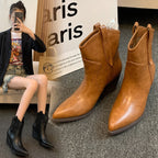 Damen modische Ankle Boots im eleganten Look mit spitzem Zehenbereich R&B