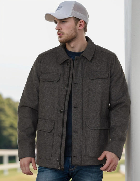 Herren utilitaristische Jacke mit mehreren Taschen R&B