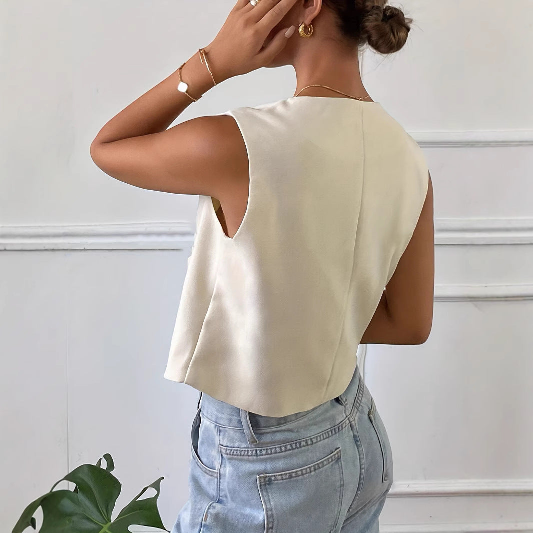 Damen modischer ärmelloser Blazer R&B