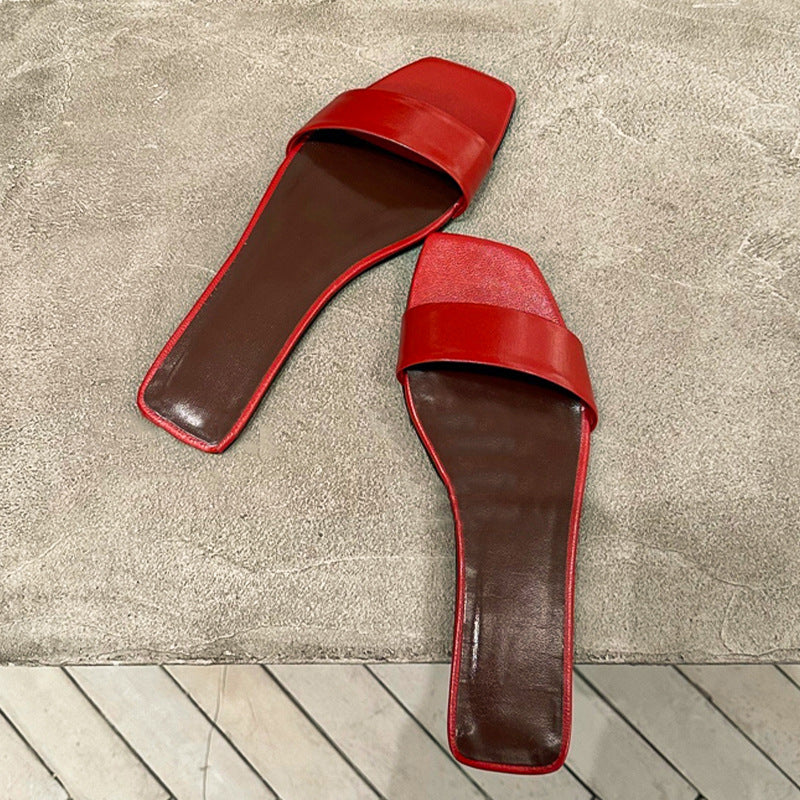 Damen Elegante und moderne Sling-Sandalen mit breitem Riemen R&B