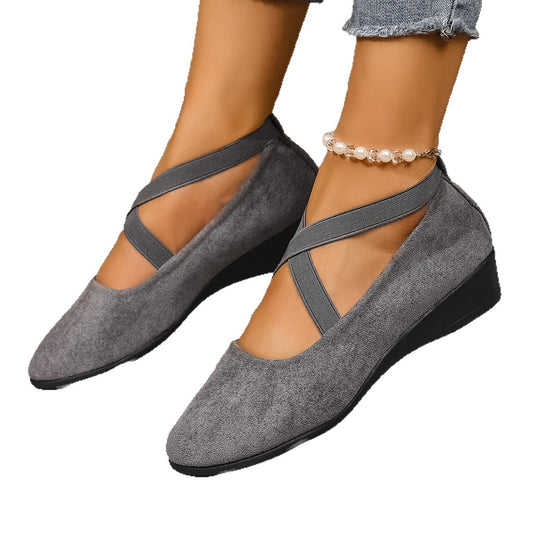 Damen elegante Slipper aus weichem Leder R&B