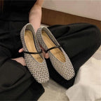 Damen Ballerina mit elegantem Riemchen