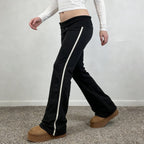 Damen Fließende Palazzo-Hose mit hohem Bund und dekorativen Ösen R&B