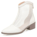 Damen Trendige Stiefeletten mit Netz-Design und bequemem Blockabsatz R&B