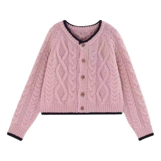 Damen Grobstrick Cardigan mit elegantem Zopfmuster R&B
