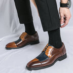 Herren Elegante Schnürschuhe mit zweifarbiger Lederoptik R&B