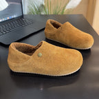 Damen Hausschuhe aus kuscheligem Veloursleder mit komfortablem Innenfutter R&B