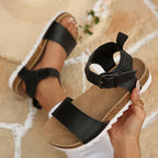 Damen Komfortable Riemchensandalen mit gepolstertem Fußbett und verstellbarem Riemen R&B