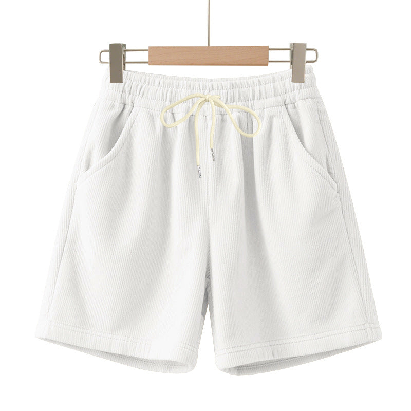 Herren nan gerippte Jersey-Shorts mit elastischem Bund, dekorativem Kordelzug und seitlichen Eingrifftaschen R&B
