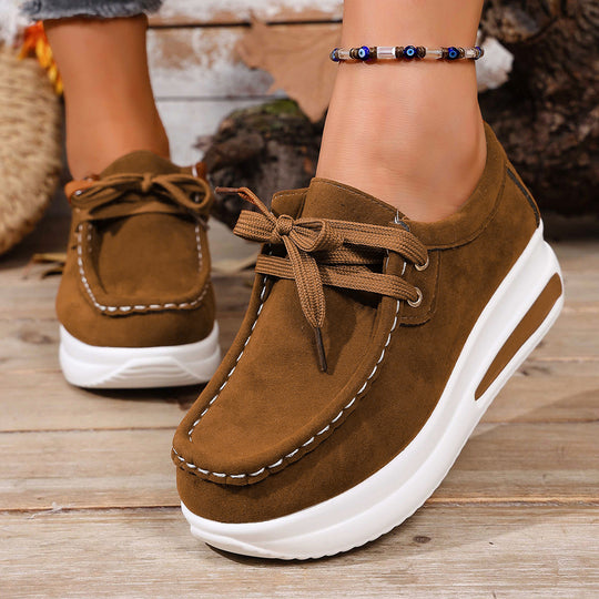 Damen modische Plateau-Sneaker mit komfortabler Sohle und atmungsaktivem Obermaterial R&B