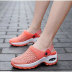 Damen Atmungsaktive Freizeitschuhe mit elastischem Riemen und innovativer Sohle R&B