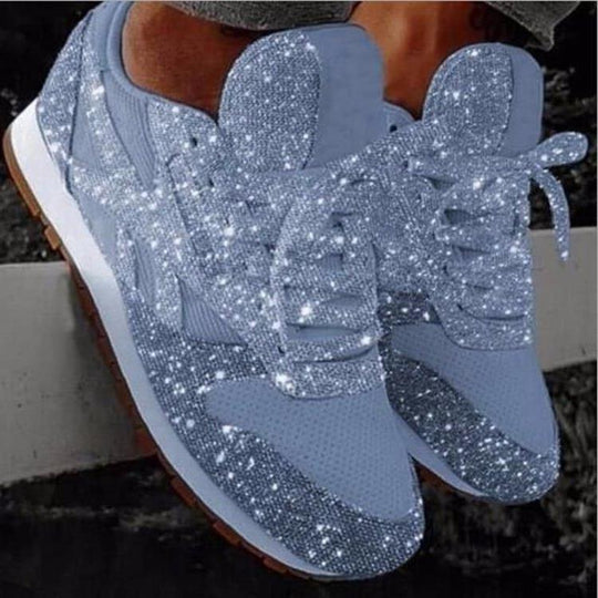 Damen Glitzernde Sport Sneakers R&B