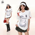 Damen nan Retro-Fußballtrikot mit Polokragen, Sublimationsdruck und lockerer Passform R&B