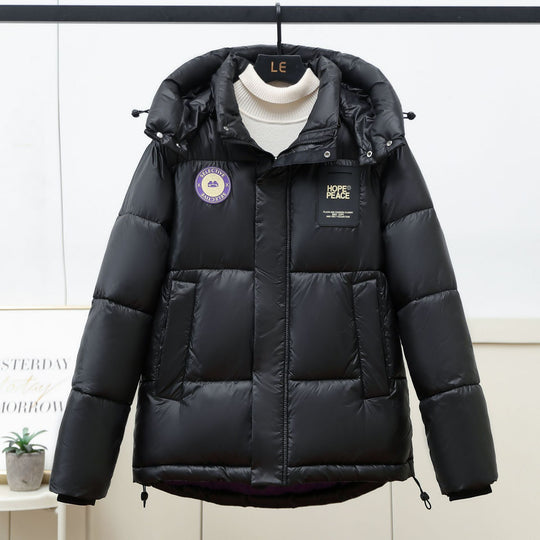Damen Daunenjacke mit Kapuze und praktischem Reißverschluss R&B