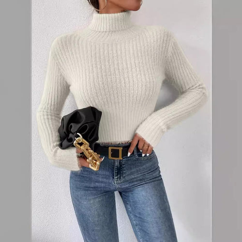 Damen Chic Rollkragenpullover aus feinem Strick R&B