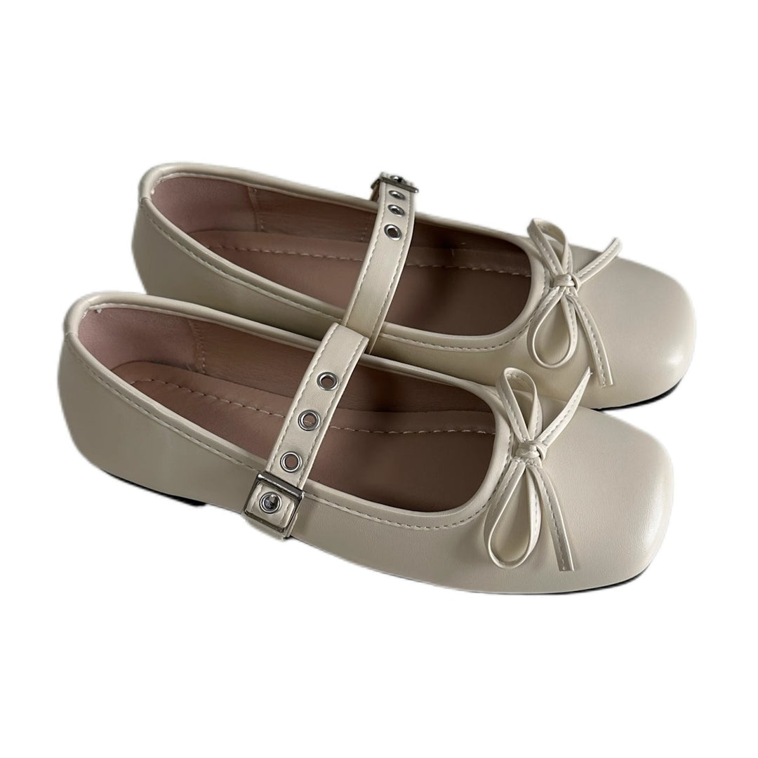 Damen Ballerinas mit dekorativem Schleifenakzent und verstellbarem Riemen R&B