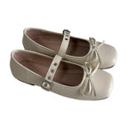 Damen Ballerinas mit dekorativem Schleifenakzent und verstellbarem Riemen R&B
