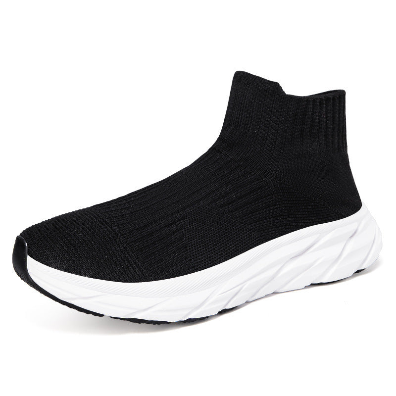 Damen Sportliche Stricksneakers mit hohem Schaft und dämpfender Sohle R&B