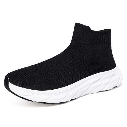Damen Sportliche Stricksneakers mit hohem Schaft und dämpfender Sohle R&B