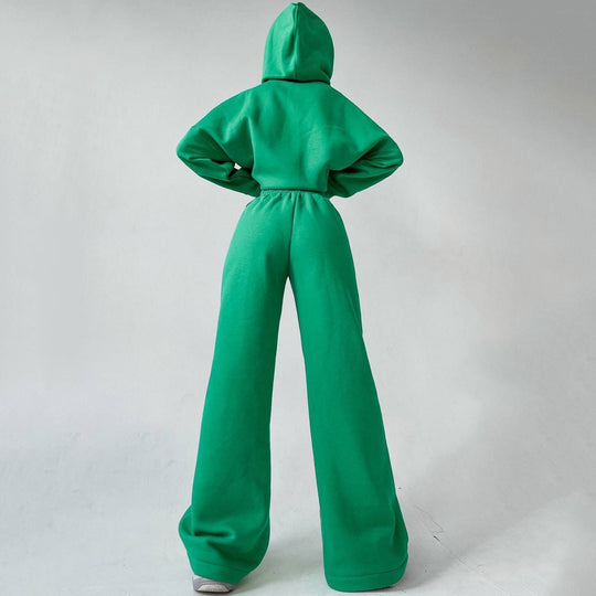 Damen lässiges Oversized Hoodie- und Wide Leg Hosen Set R&B
