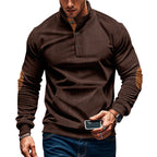 Herren stilvolles Langarm Kapuzenshirt mit modernem Strukturdesign und eleganten Akzenten R&B