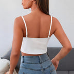 Damen Crop-Top mit kreativem Stiefelmuster R&B