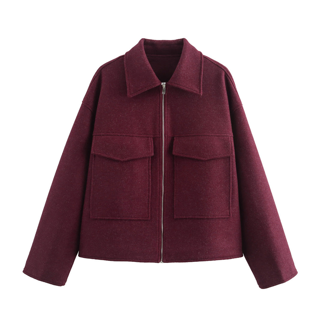 Damen cropped Utility-Jacke mit großen Taschen und modernem Schnitt R&B