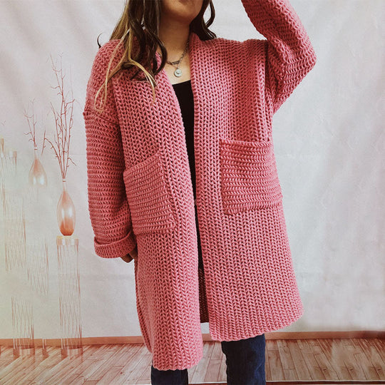 R&B | Einfarbige Strickjacke