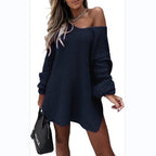 Damen Oversized Strickkleid R&B