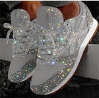 Damen Glitzernde Slip-On Sneakers mit elastischen Bändern R&B