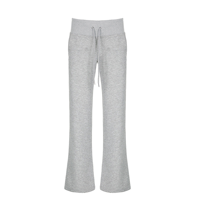 Damen Flared Sweatpants mit elastischem Bund und verstellbarem Kordelzug R&B
