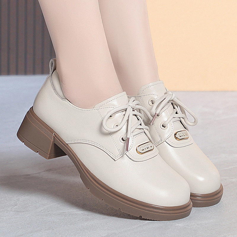 Damen klassische Schnürschuhe mit modernem Blockabsatz R&B