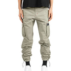 Herren nan urbaner Utility-Jogger mit geknöpften Cargotaschen und verstellbarem Knöchelzug R&B