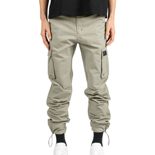 Herren nan urbaner Utility-Jogger mit geknöpften Cargotaschen und verstellbarem Knöchelzug R&B