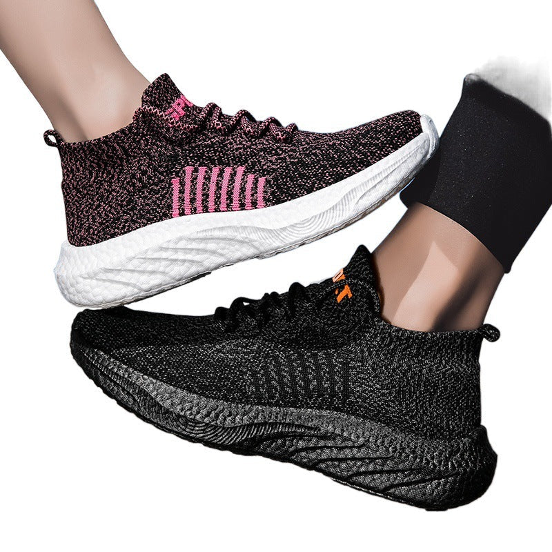 Damen Sportliche Sneakers mit atmungsaktivem Strickmaterial R&B